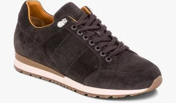 Men's Flexible Shoes Barker Seb Sneakers - Dark Brown Suede