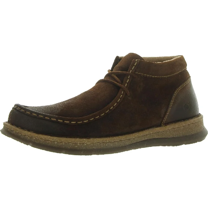 Men's Waterproof Boots Born Mens Lace Up Flat Chukka Boots