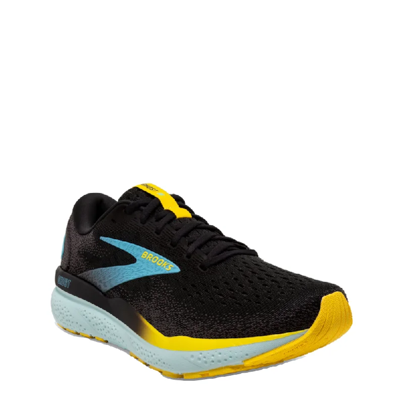 Men's Classic Boots Brooks Men's Ghost 16 Sneaker in Black/Forged Iron/Blue