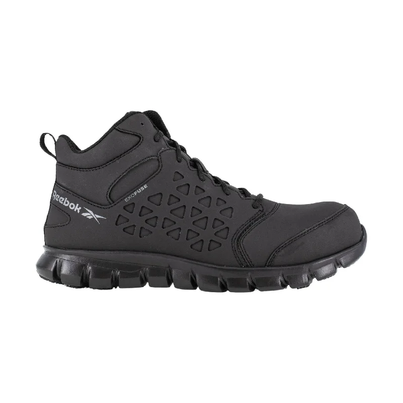 Men's Sporty Shoes Reebok Work Men's Sublite Cushion Athletic Mid Cut Composite Toe Work Shoes - Black Men's Sporty Shoes Reebok Work Men's Sublite Cushion Athletic Mid Cut Composite Toe Work Shoes - Black