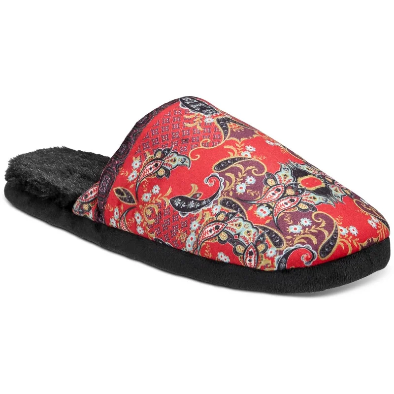 Men's Shock-Absorbing Shoes Mens Jacquard Faux Fur Slide Slippers
