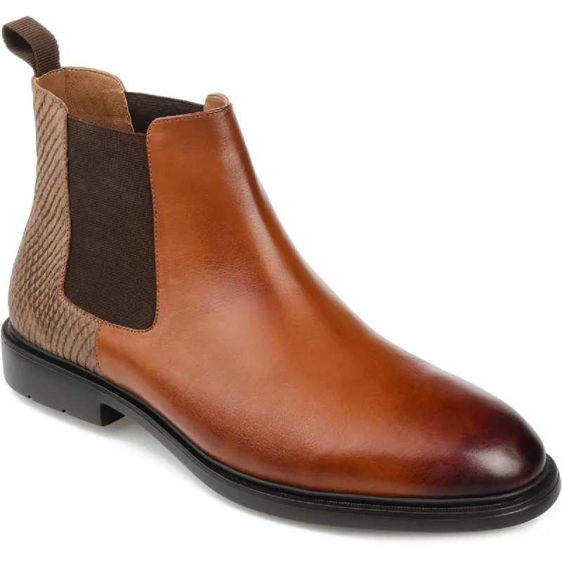 Men's Classic Shoes Thomas & Vine Mens Leather Round Toe Chelsea Boots