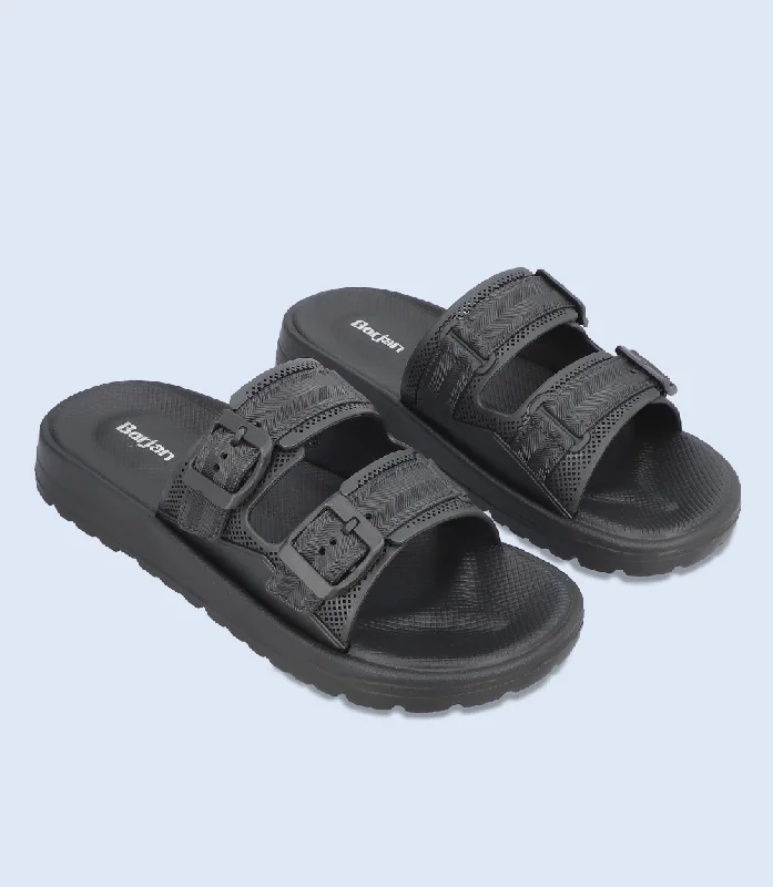 Men's Soft Shoes BM6636-BLACK-Men Slipper