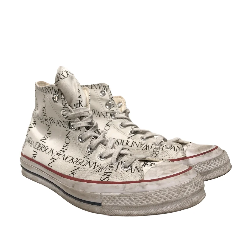 Men's Casual Shoes CONVERSE/JW ANDERSON PRINT/Hi-Sneakers/US9.5/WHT/Others/Monogram