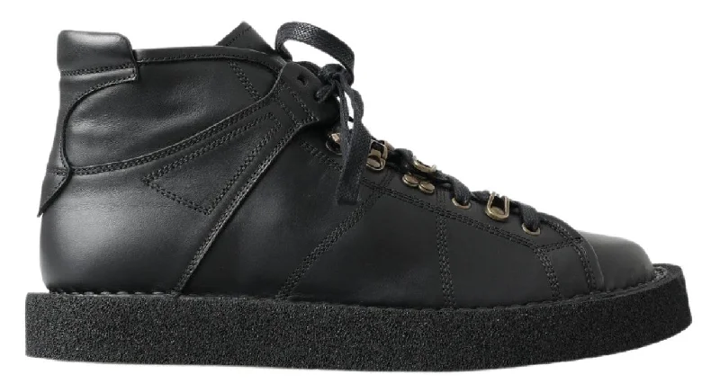 Men's Temperature-Regulating Shoes Dolce & Gabbana Elegant Ankle Boots with Silver Chain Men's Detail Men's Temperature-Regulating Shoes Dolce & Gabbana Elegant Ankle Boots with Silver Chain Men's Detail