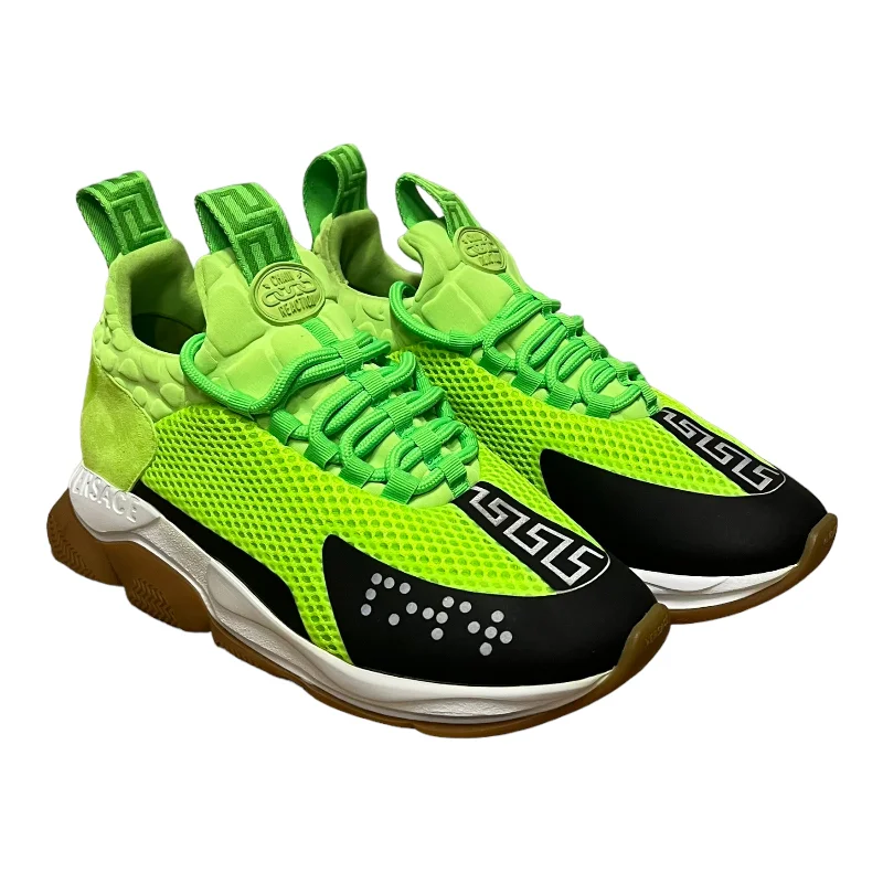 Men's Classic Shoes VERSACE/Low-Sneakers/EU 39/GRN/Chain Cross Lime
