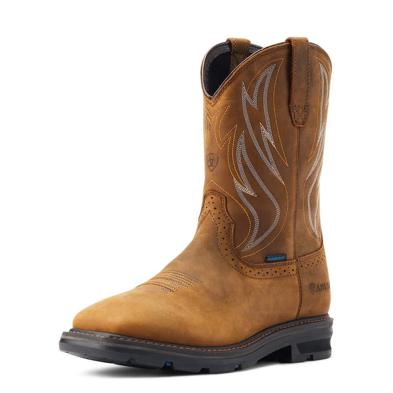 Men's Casual Boots Ariat Sierra Shock Shield Waterproof Work Boot Style 10044545