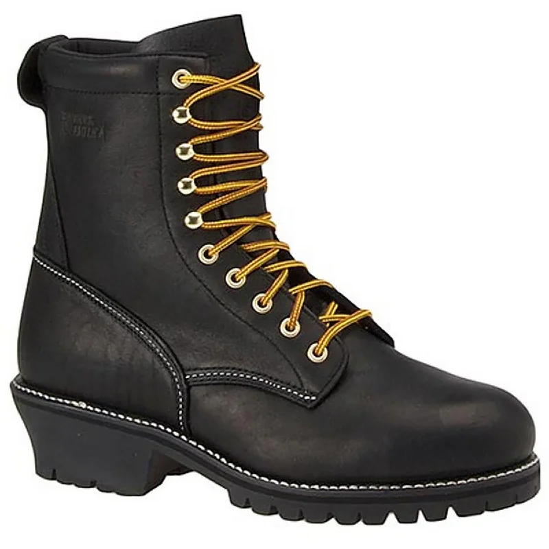 Men's Cozy Shoes Work America Mens 8" Steel Toe Leather Water Resistant Work Boots
