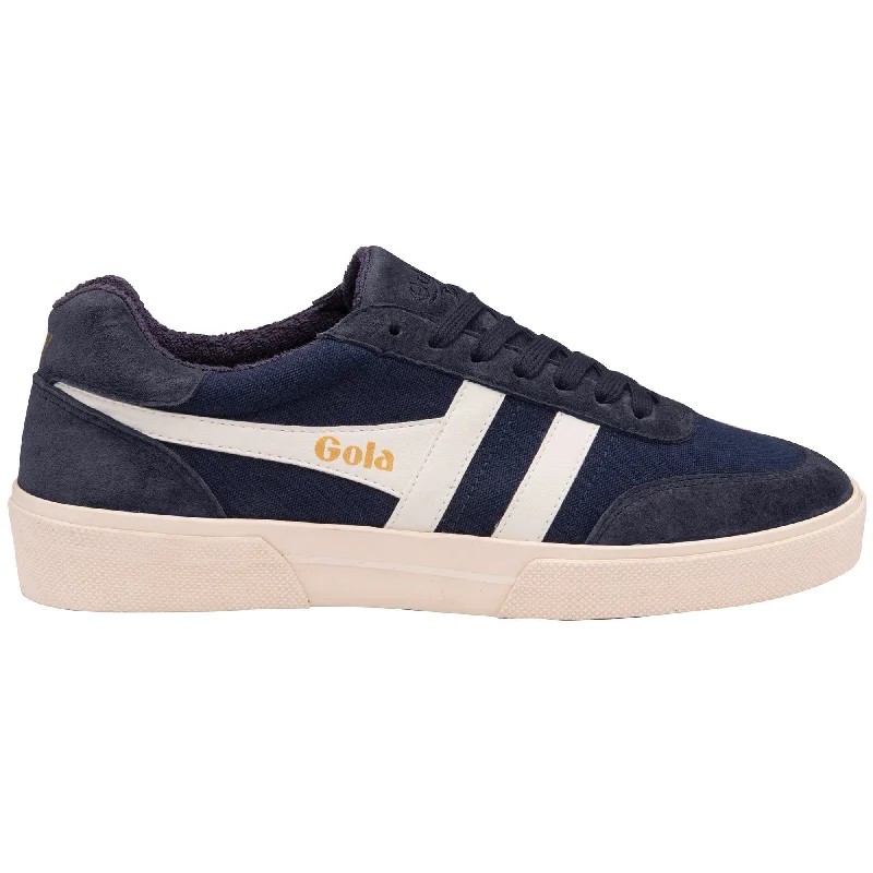 Men's Handcrafted Boots Classic Match Point Sneakers (Navy + Yellow + Gum)