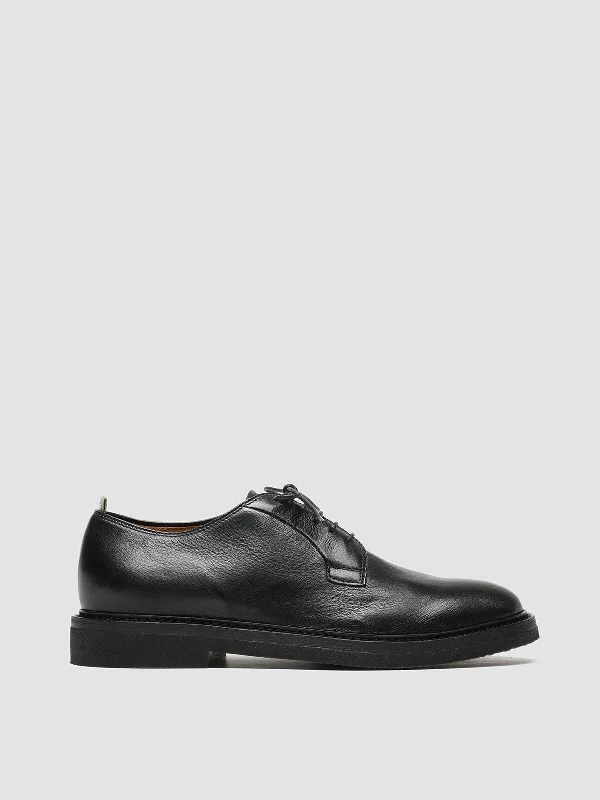 Men's Slip-Resistant Shoes HOPKINS FLEXI 201 - Black Leather Derby Shoes