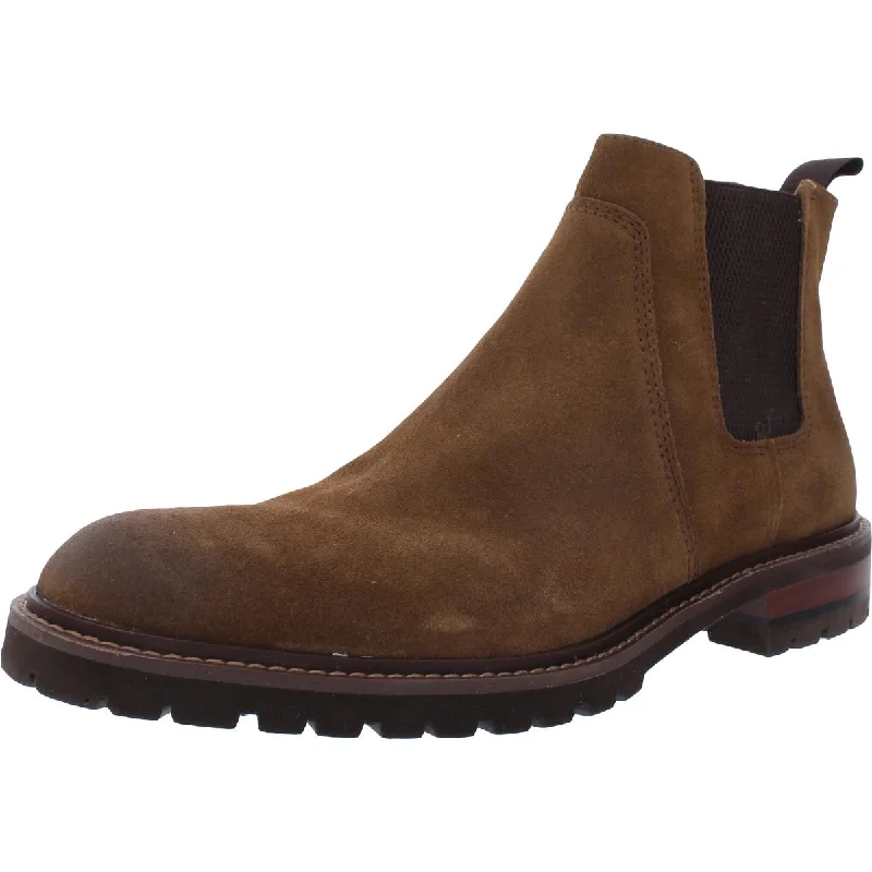 Men's Shock-Absorbing Boots Johnston & Murphy Mens Barrett Suede Lugged Sole Chelsea Boots Men's Shock-Absorbing Boots Johnston & Murphy Mens Barrett Suede Lugged Sole Chelsea Boots