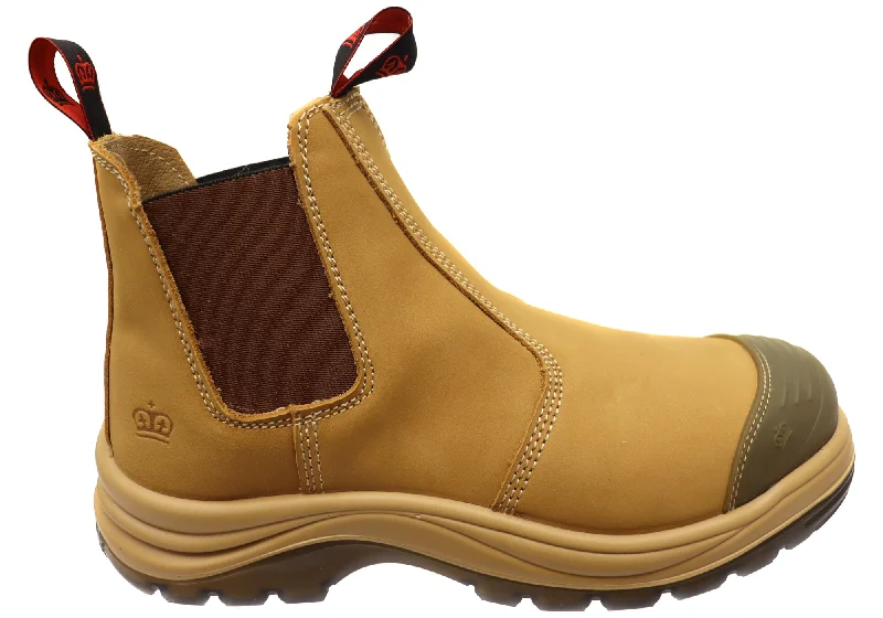 Men's Modern Shoes KingGee Mens Tradie Gusset Steel Cap Safety Boots With Scuff Cap