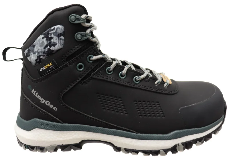 Men's Soft Shoes KingGee Mens Terra Firma Hybrid Zip Lace Composite Toe Work Boots