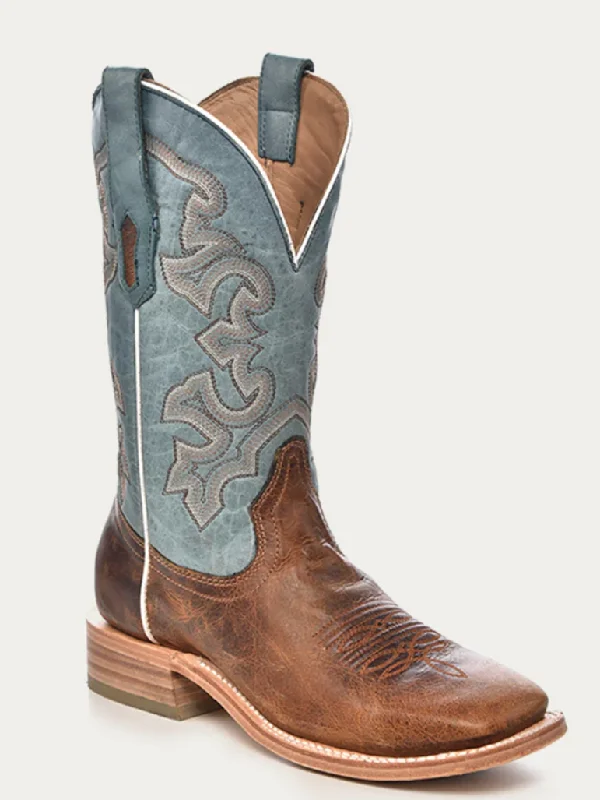 Comfortable Shoes For Men CORRAL MENS HONEY BLUE COWBOY BOOTS STYLE A4262