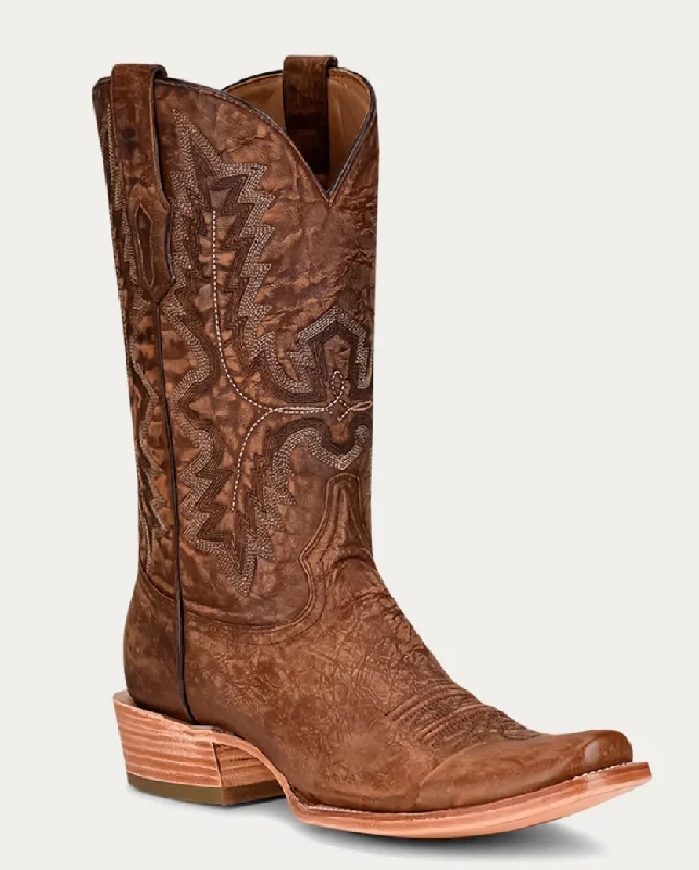 Men's Trendy Shoes CORRAL MENS BROWN COWBOY BOOTS STYLE A4229