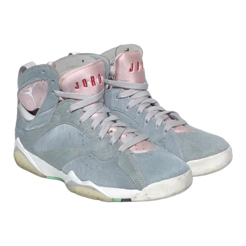Men's Minimalist Shoes Jordan/Hi-Sneakers/US 8.5/Fake Fur/BLU/Jordan 7  Hare