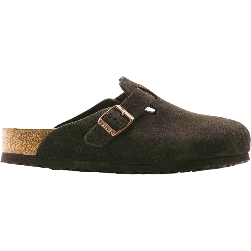 Men's Comfortable Boots Unisex Birkenstock Boston Soft Footbed Mocha Suede