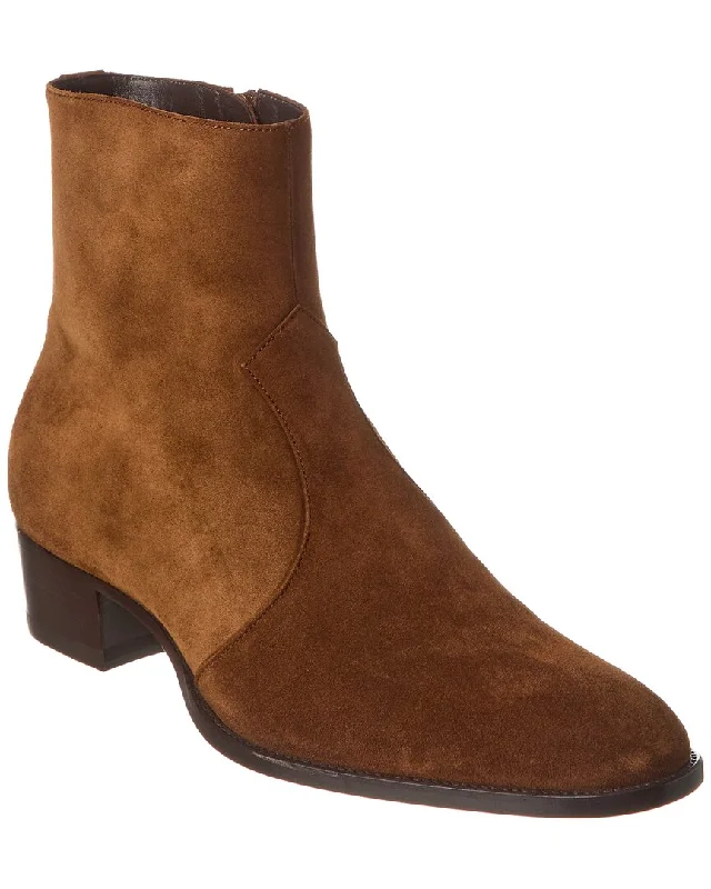 Men's High-Quality Shoes Saint Laurent Wyatt Suede Boot