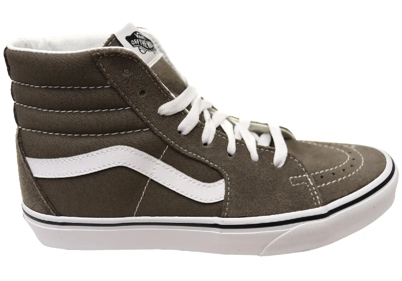 Men's Reinforced Sole Boots Vans Mens SK8 HI Color Theory Bungee Cord Hi Top Sneakers