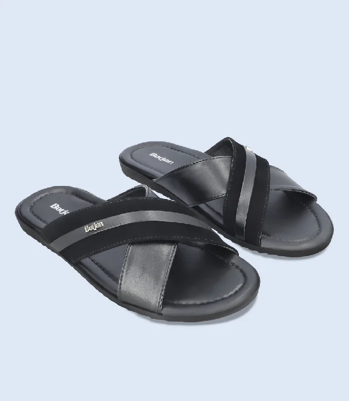 Seasonal Shoe Sale With Incredible Discounts BM5630-BLACK-Men Casual Slipper