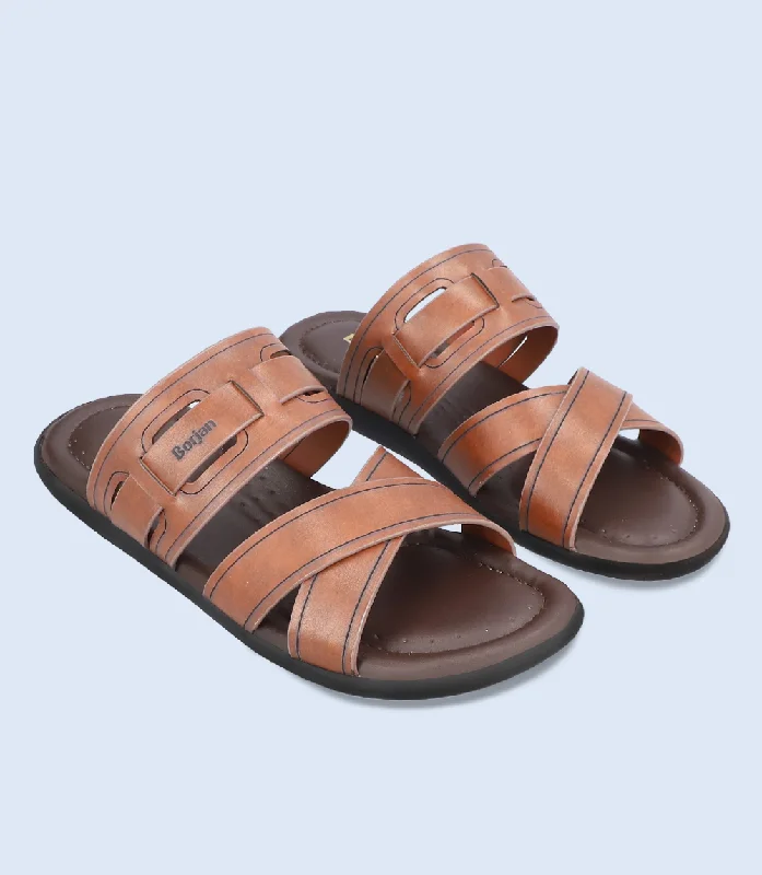 Huge Savings On Trendy Shoes BM6066-BROWN-Men Slipper
