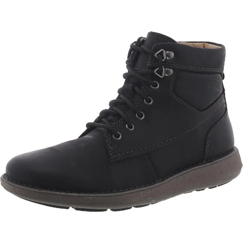 Men's Durable Boots Clarks Mens Un Larvik Peak Leather Ankle Chukka Boots