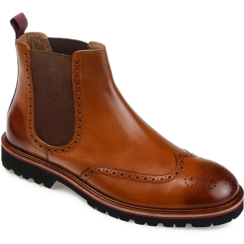 Men's Sporty Shoes Thomas & Vine Mens Nash Leather Round Toe Chelsea Boots