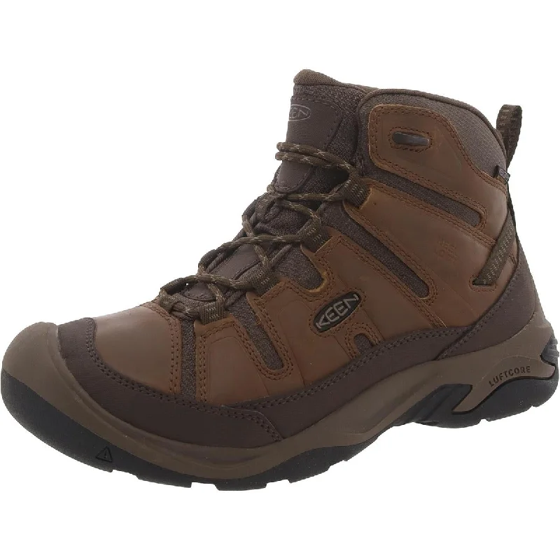 Men's High-Quality Boots Keen Mens Circadia Mid WP Leather Waterproof Hiking Boots