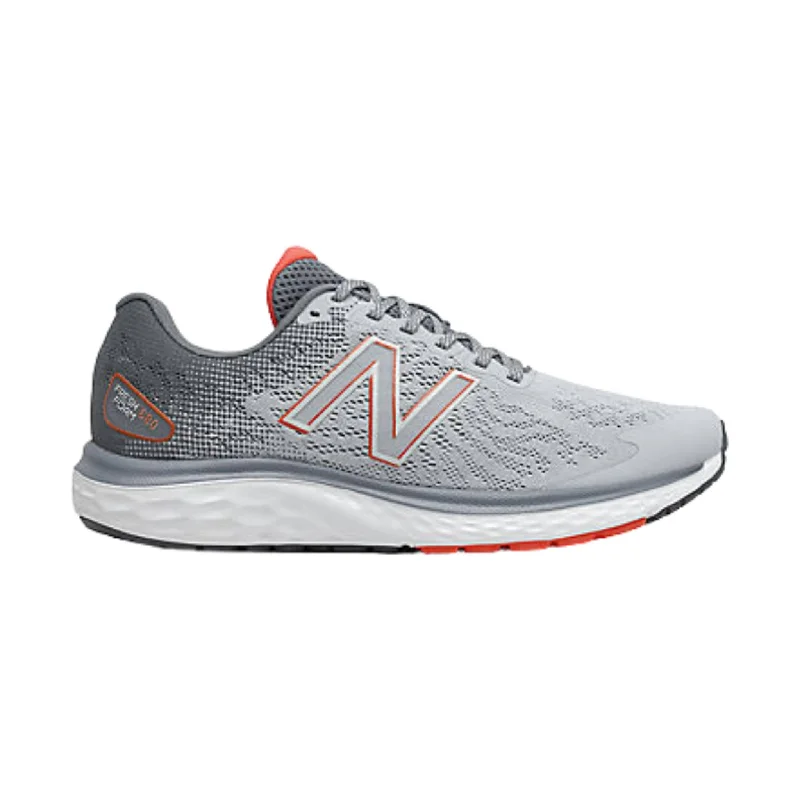 Men's Cozy Shoes New Balance Men's Fresh Foam 680v7 Running Shoes - Light Grey/Red - ONLINE STORE CREDIT/EXCHANGE ONLY Men's Cozy Shoes New Balance Men's Fresh Foam 680v7 Running Shoes - Light Grey/Red - ONLINE STORE CREDIT/EXCHANGE ONLY
