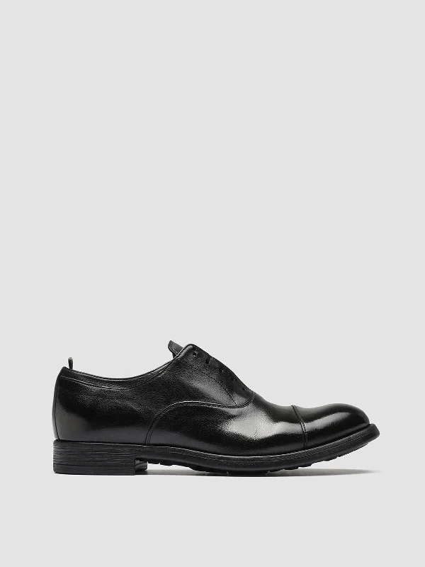 Men's Adaptive Fit Shoes CHRONICLE 003 - Black Leather Oxford Shoes