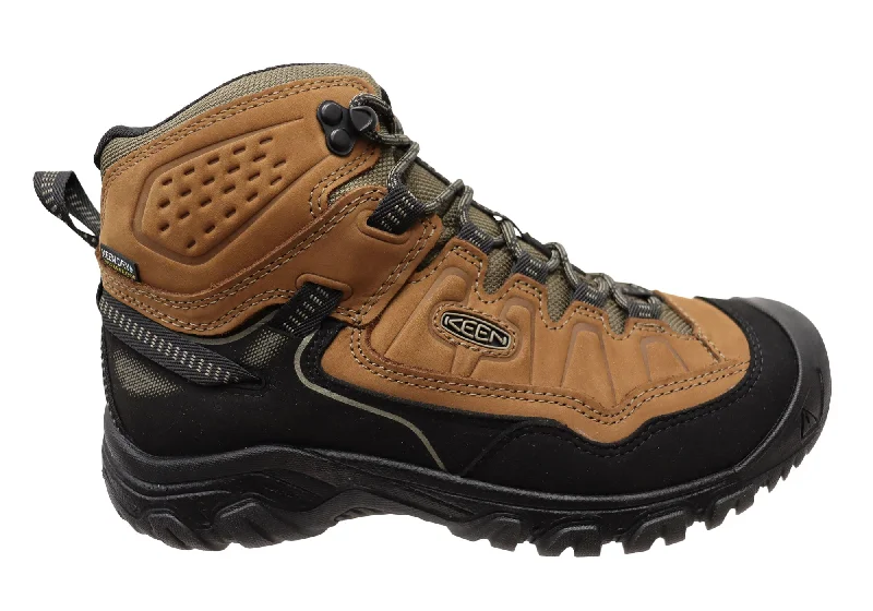 Men's Waterproof Shoes Keen Mens Targhee IV Mid Waterproof Wide Fit Hiking Boots