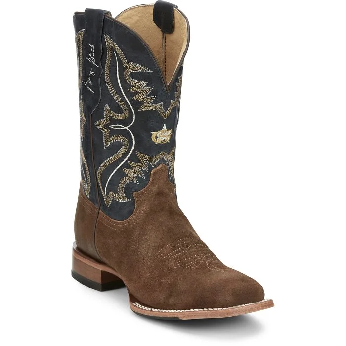 Men's Flexible Sole Boots Justin Mens Dillon Square Toe Western Boots Style GR8015