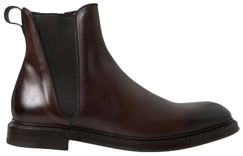 Men's Supportive Boots Dolce & Gabbana Elegant Leather Chelsea Men's Boots