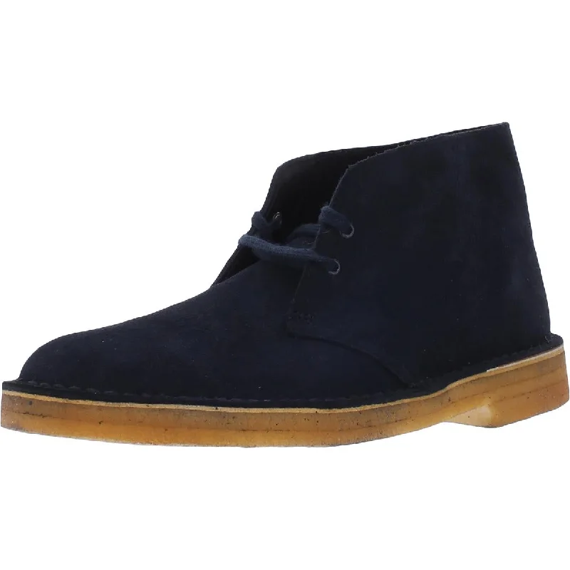 Men's Soft Boots Clarks Mens Desert Boot Cushioned Footbed Lace-Up Chukka Boots