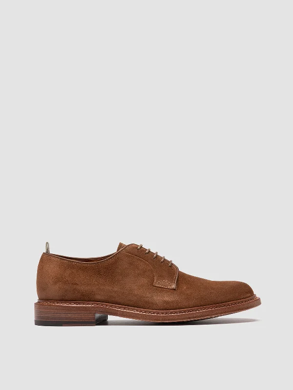 Men's Shock-Resistant Boots ASTON 001 - Brown Suede Derby Shoes