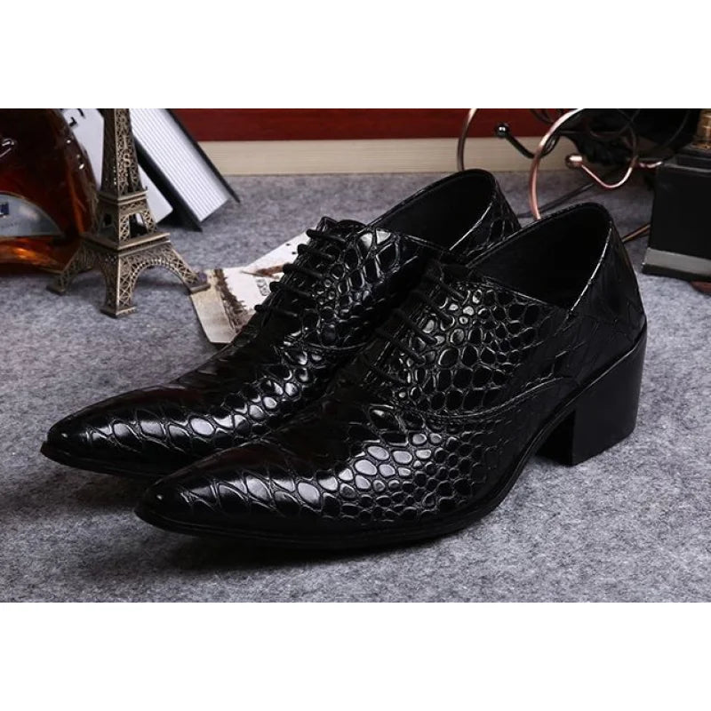 Men's Flexible Boots Handmade Men's Leather High Heels Pointed Toe Nightclub Dress Shoes Men's Flexible Boots Handmade Men's Leather High Heels Pointed Toe Nightclub Dress Shoes