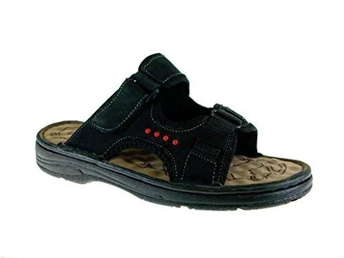 Men's Ultra-Light Boots J's Awake Men's Marcos-08 Slip On Comfort Open Toe Sandals
