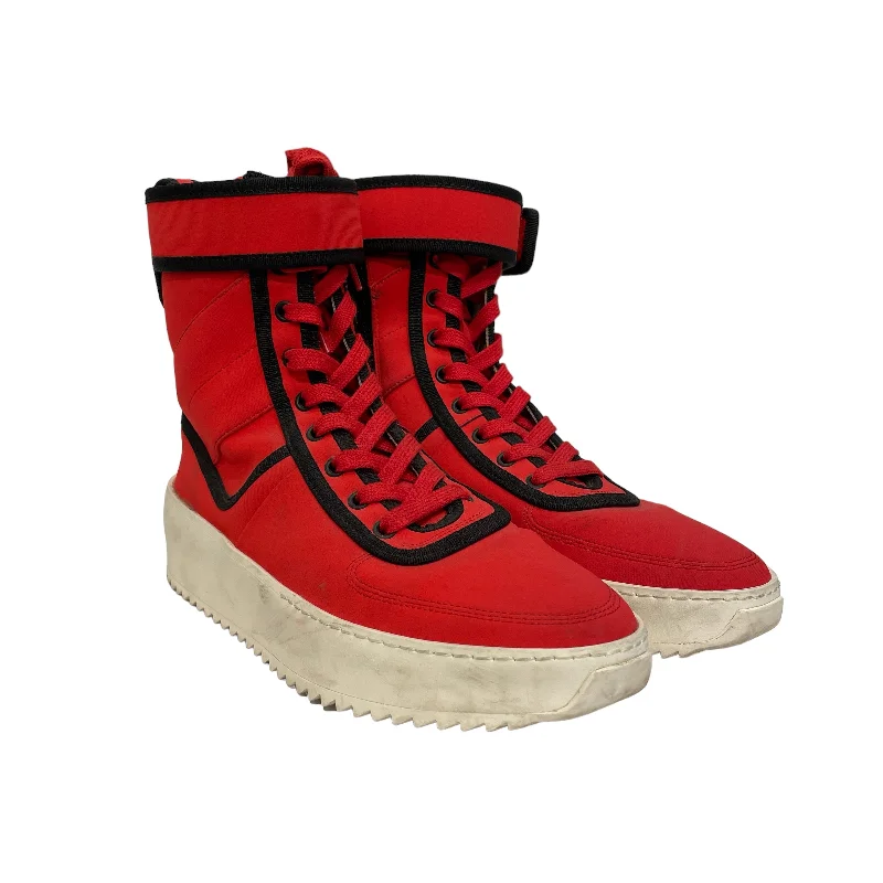 Men's Minimalist Shoes FEAR OF GOD/Hi-Sneakers/EU 40/Nylon/RED/