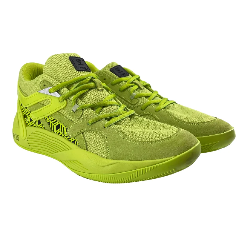 Men's Soft Shoes MCM/PUMA/Low-Sneakers/US 12/Polyester/GRN/NEON RUNNER / TRC BLAZE COURT