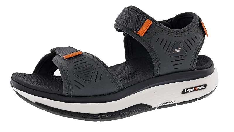 Men's Modern Shoes Skechers Men's Go Walk Workout Walker Hook & Loop Strap Sandals