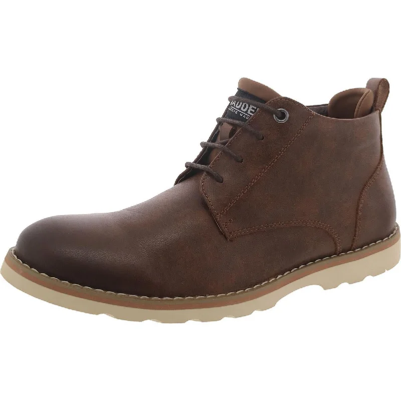 Men's Anti-Slip Shoes Madden Mens Brawly Faux Leather Ankle Chukka Boots
