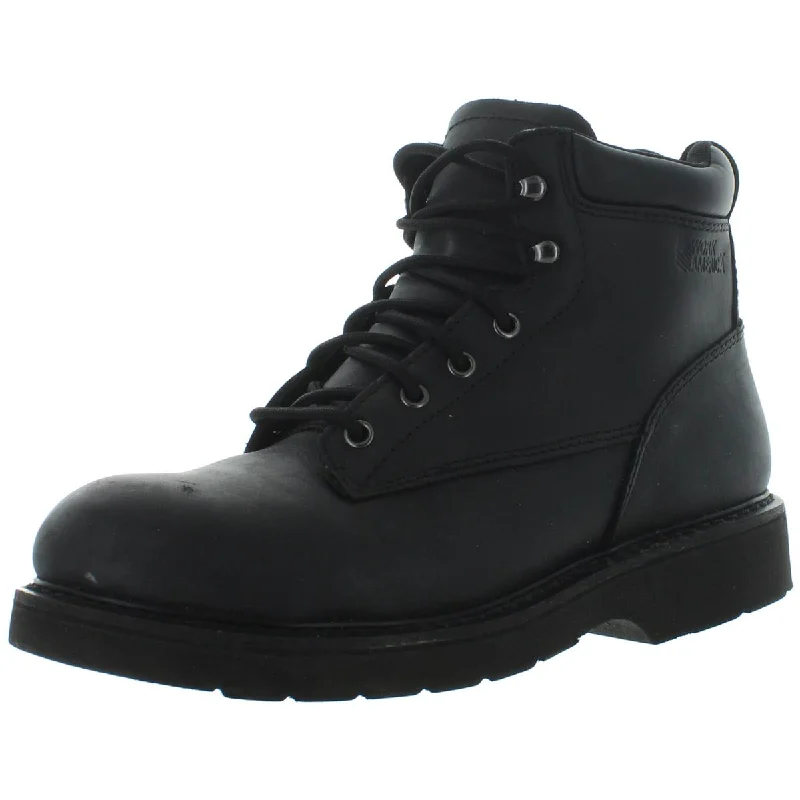 Men's Breathable Shoes Work America Mens Brawny Leather Steel Toe Work Boots