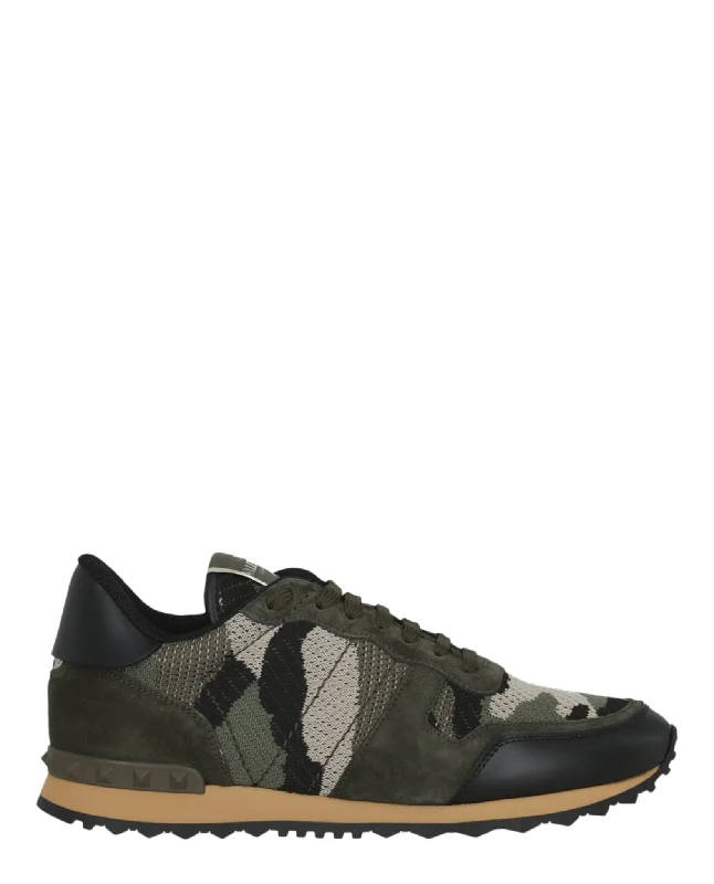 Stylish Shoes For Men Valentino Mens Camouflage Rockrunner Sneakers