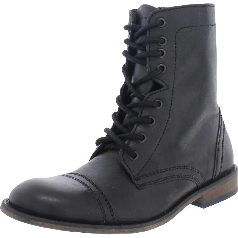 Men's Breathable Boots Steve Madden Mens Trek Leather Lace Up Ankle Boots