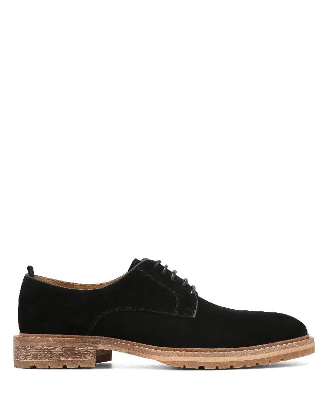 Men's Flexible Sole Shoes Braxton Black Suede