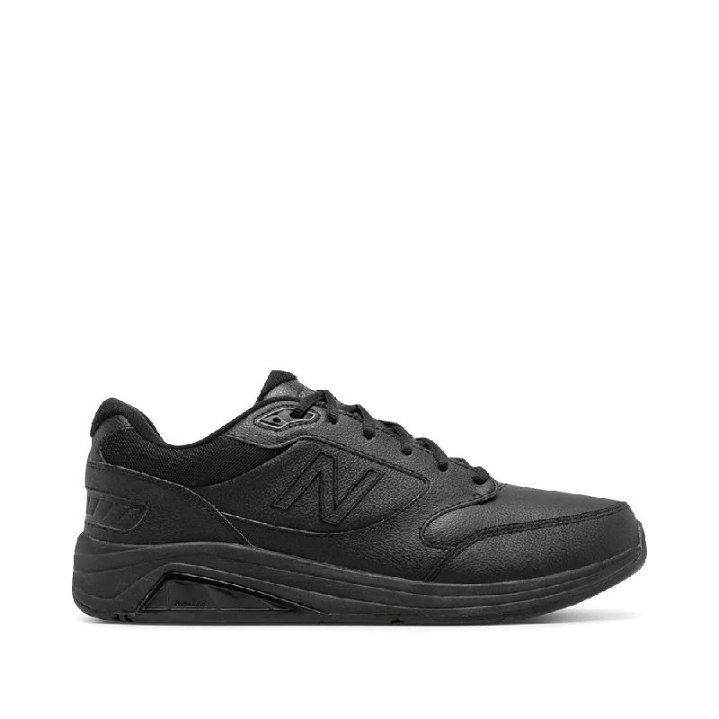 Men's Flexible Sole Shoes New Balance Men's 928v3 Leather Sneaker in Black