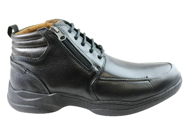 Men's Energy-Return Shoes Sollu Galway Mens Comfortable Leather Lace Up Boots Made In Brazil Men's Energy-Return Shoes Sollu Galway Mens Comfortable Leather Lace Up Boots Made In Brazil