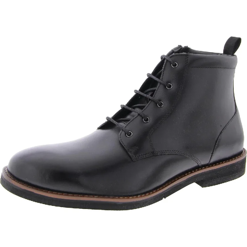 Men's Moisture-Wicking Boots Steve Madden Mens Surge Leather Lace-Up Chukka Boots