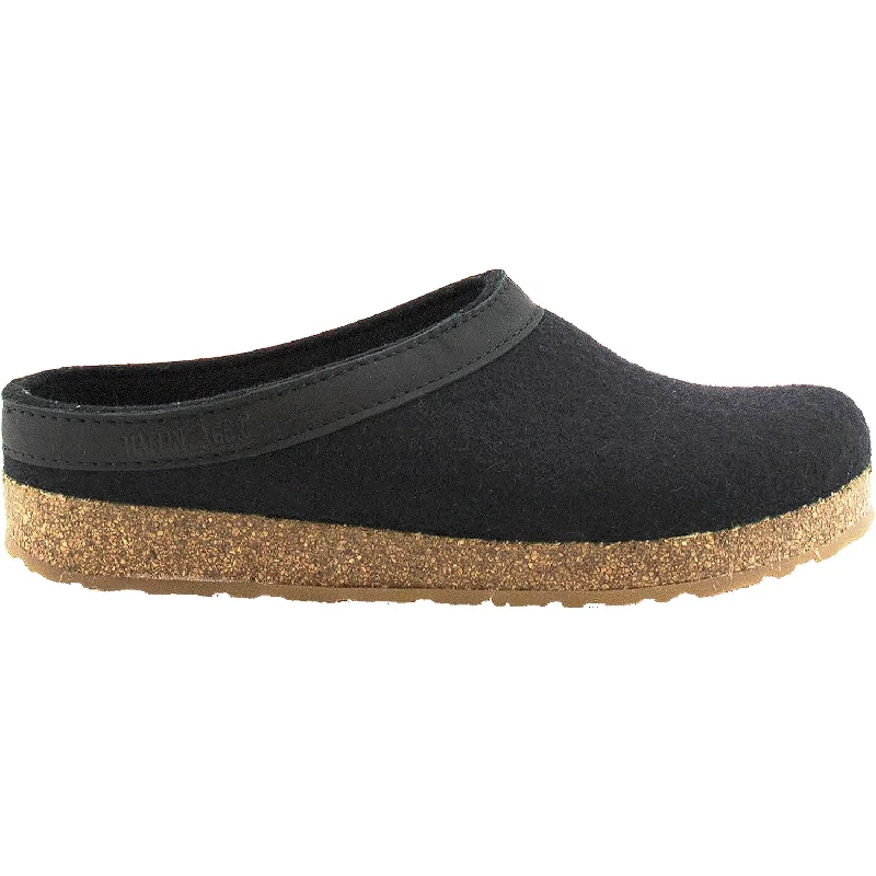 Men's Cozy Boots Unisex Haflinger GZL Black Wool