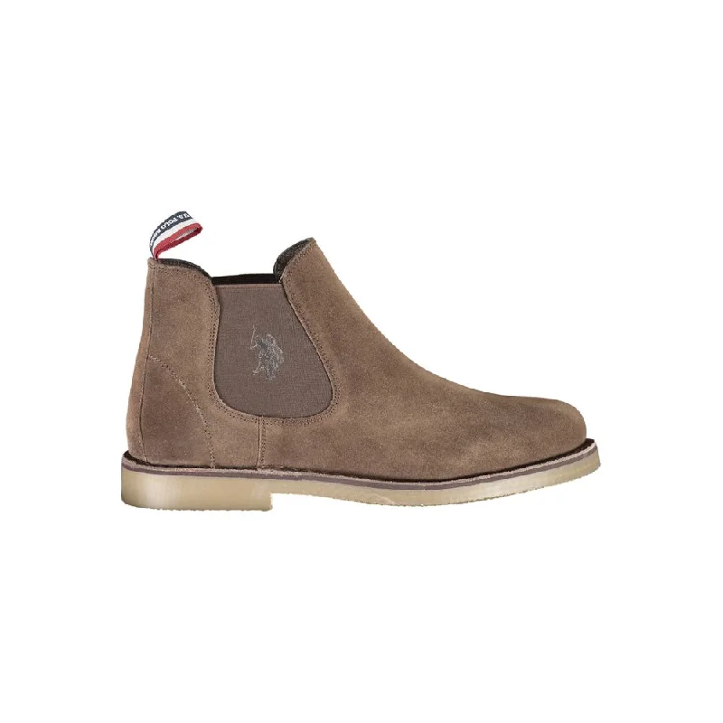 Men's Ultra-Light Shoes U.S. POLO ASSN. Brown Leather Men Men's Boot